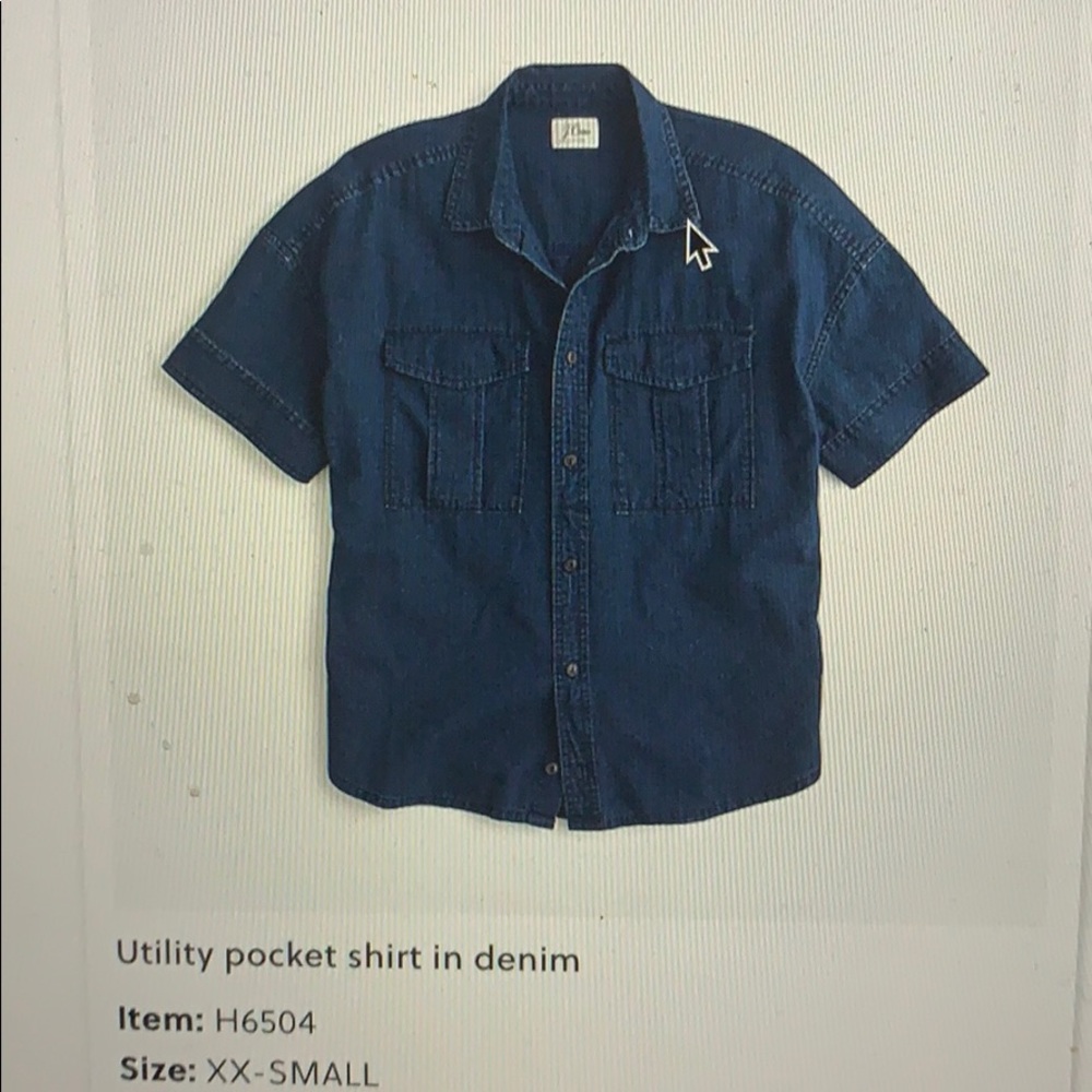 J. Crew utility pocket shirt in denim